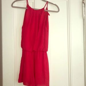 Red/Coral Dressy Romper